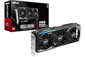 ASRock Radeon RX 9070 XT Challenger 16GB OC Graphics Card - AMD RDNA 4 Architecture, 2970 MHz Boost Clock, 16GB GDDR6, PCIe 5