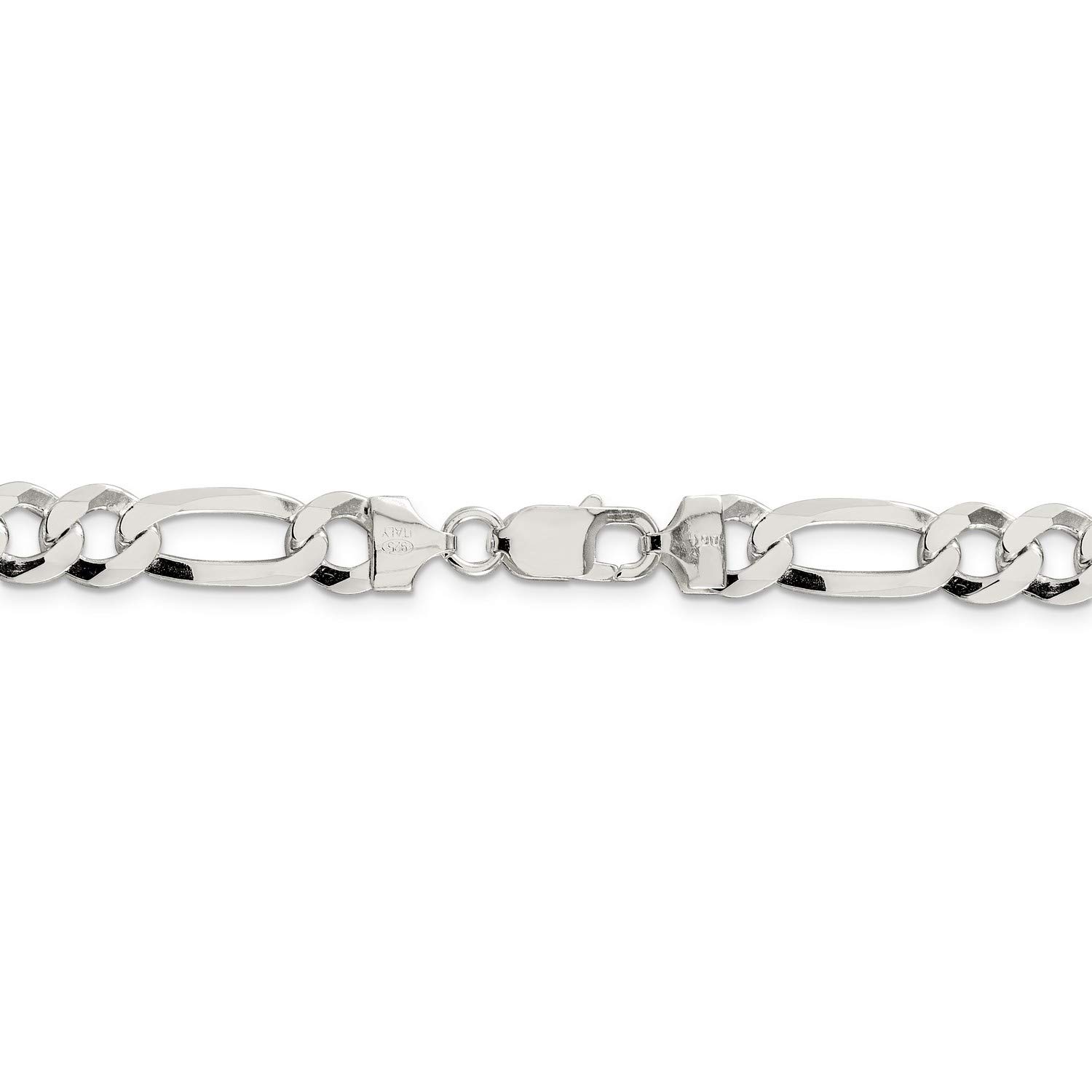 .925 Sterling Silver Lightweight Figaro Chain Necklace Bracelet or Anklet