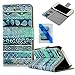MOLLYCOOCLE iPhone SE Case, iPhone 5 5S Case Colorful Pattern Wallet Style Credit Card Holder Case Magnetic Design Flip Folio PU Leather Cover Standup Cover Case for iPhone SE 5 5s (Tribal Pattern)