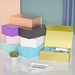 RYDDOY Gold Gift Box, 9.5x6x3'' Gift boxes for