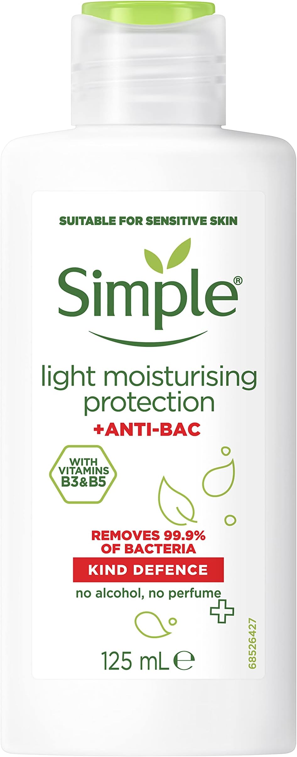 Simple Kind Defence Anti-Bac Light Moisturiser 125ml Protects Skin Hydrates