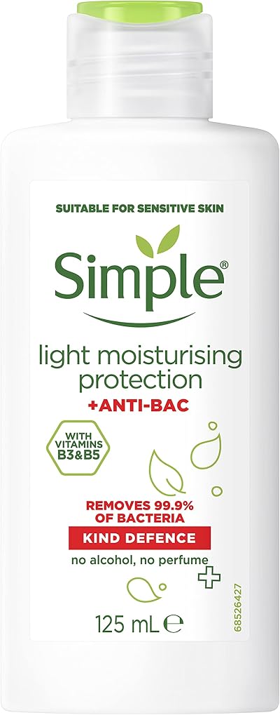 Simple Kind Defence Anti-Bac Light Moisturiser 125ml Protects Skin Hydrates