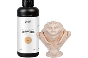 JUSTMAKER 3D Printer Resin Texture Resin, Matte Textured Resin, 405nm Standard Photopolymer Resin, High Precision and Wide Compatibility 3D Printing Resin, 1KG - Skin