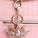 Bolbove Shiny Queen Crown Keychain Crystal Blingbling Keyring Rhinestones Purse Pendant Handbag Charm (Colorful)