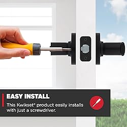 Kwikset Breton Entry Door Handle with Lock and