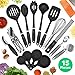 Vremi 15 Piece Kitchen Gadgets Set - 5 pc Cooking Utensils 4 pc Measuring Cups with Whisk Can Opener Pizza Cutter Cheese Grater Ice Cream Scoop Veggie Peeler - Small Prep Tools for Camping or Travel