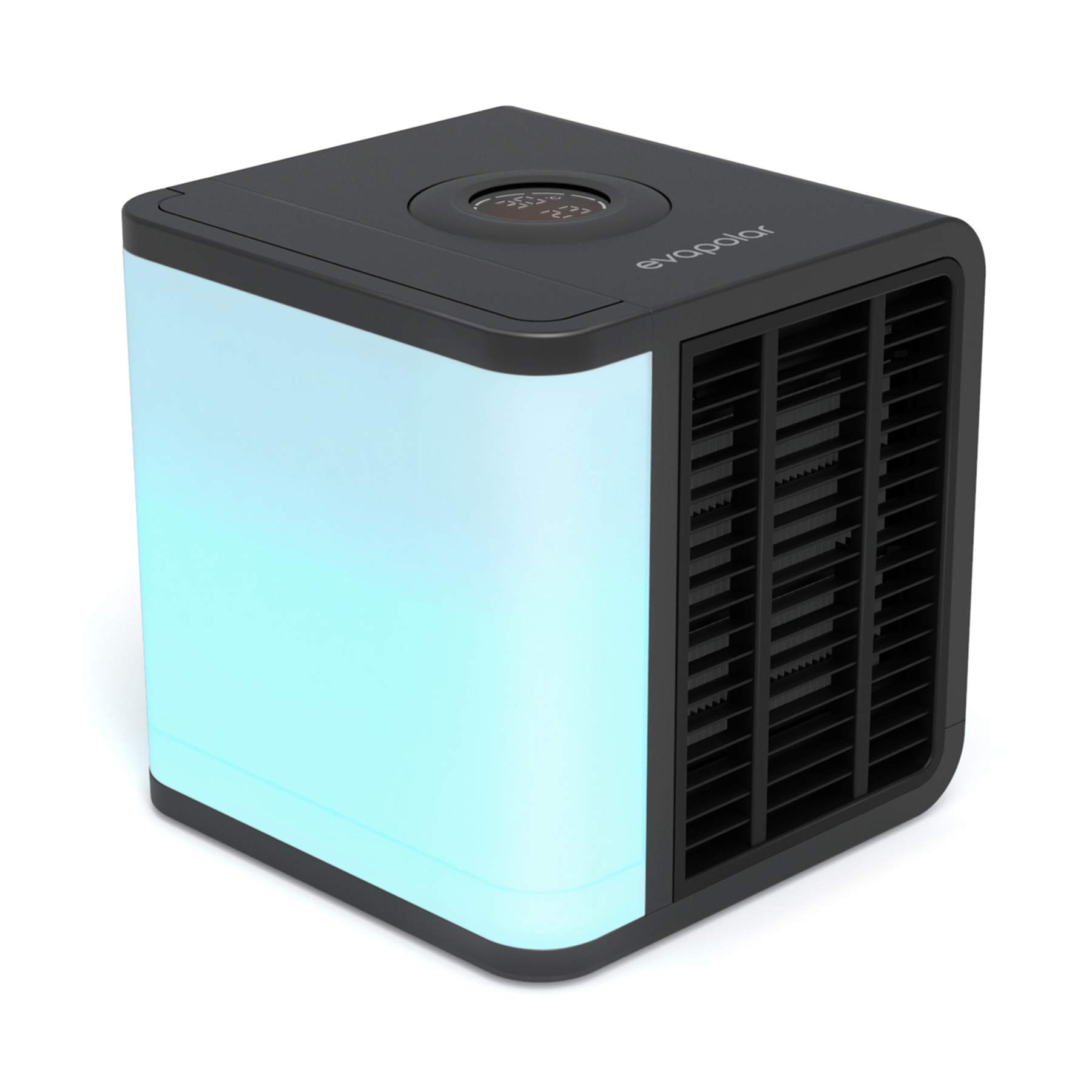 EVAPOLAR evaLIGHT Plus Personal Portable Air Cooler and Humidifier, Desktop Cooling Fan, for Home and Office, with USB Connectivity and Colorful Built-in LED Light (Black)