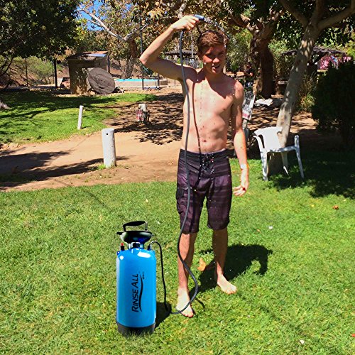EasyGO Products Rinse All Pw10 2.1 Gallon-Car Washer Kit-Portable Camp Shower with Heavy Duty Pump Handle