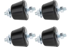 Cherbo Rubber Studs Shock Absorber M8 45x32mm 4 Pack Anti Vibration Rubber Isolator Mounts Vibration Isolation Mount for Mini Split Heat Pumps, Air Compressors, Garage Motor, Diesel Engines