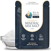 Baja Gold Signature Mineral Sea Salt, Gary Brecka Choice, Fine 1 lb Bag | Fine Unrefined Sea Salt, Sea of Cortez, Trace Minerals, Lower Sodium, Cooking and Baking Salt, 300+ Srv