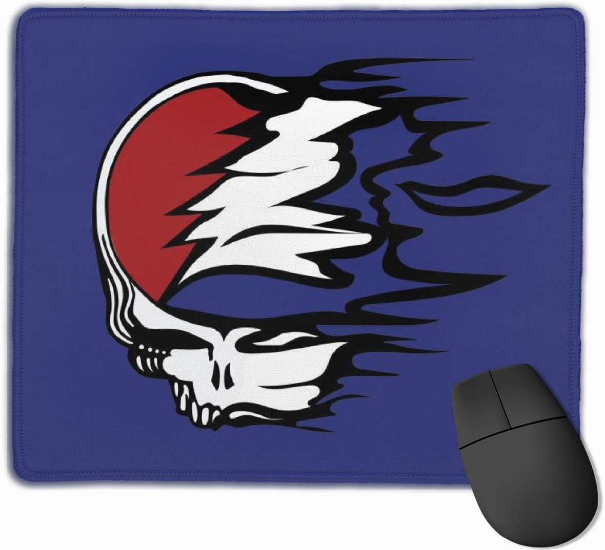 Colorful Grateful Skull Mousepad Anti-Slip Mouse Pad Mat Mice Mousepad Desktop Mouse Pad Laptop Mouse Pad Gaming Mouse Pad Dead Skulls Printed 7.1x8.7 inches/11.8x9.85 inches