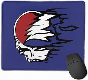 Colorful Grateful Skull Mousepad Anti-Slip Mouse Pad Mat Mice Mousepad Desktop Mouse Pad Laptop Mouse Pad Gaming Mouse Pad Dead Skulls Printed 7.1x8.7 inches/11.8x9.85 inches