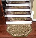 Dean Premium Carpet Stair Treads - Classic Keshan Sage 31
