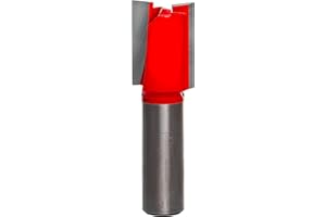 Freud 12-152: 3/4" (Dia.) Double Flute Straight Bit (Eclipse Grind) Red