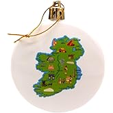 Ireland Map Ornament Irish Christmas Tree Decoration Irish Holiday Vacation Souvenir Keepsake, Made in The USA