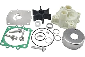 HeuroFosh 18-3396 18-9079 Water Pump Impeller Repair Kit with Housing and Wave Washer Kit for Yamaha 150 175 200 220 225 HP Outboard Motors replaces 61A-W0078 61A-44311