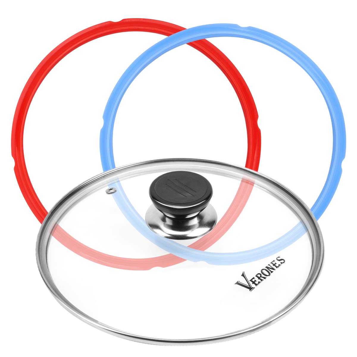 9 inch Tempered Glass Lid for Instant Pot 6 Quart, Silicone Sealing