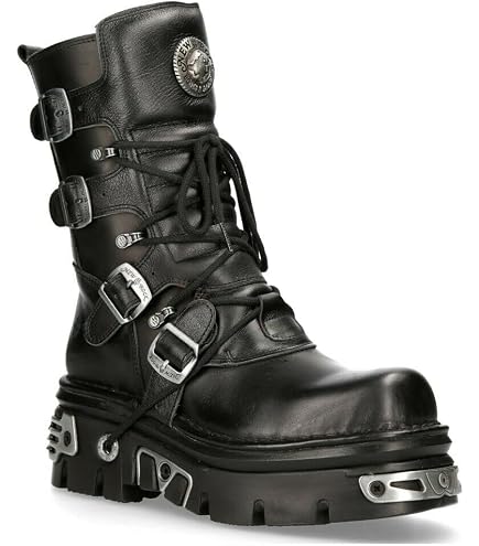 Amazon.com: New Rock NEWROCK 391 S1 Black Metallic Reactor Goth