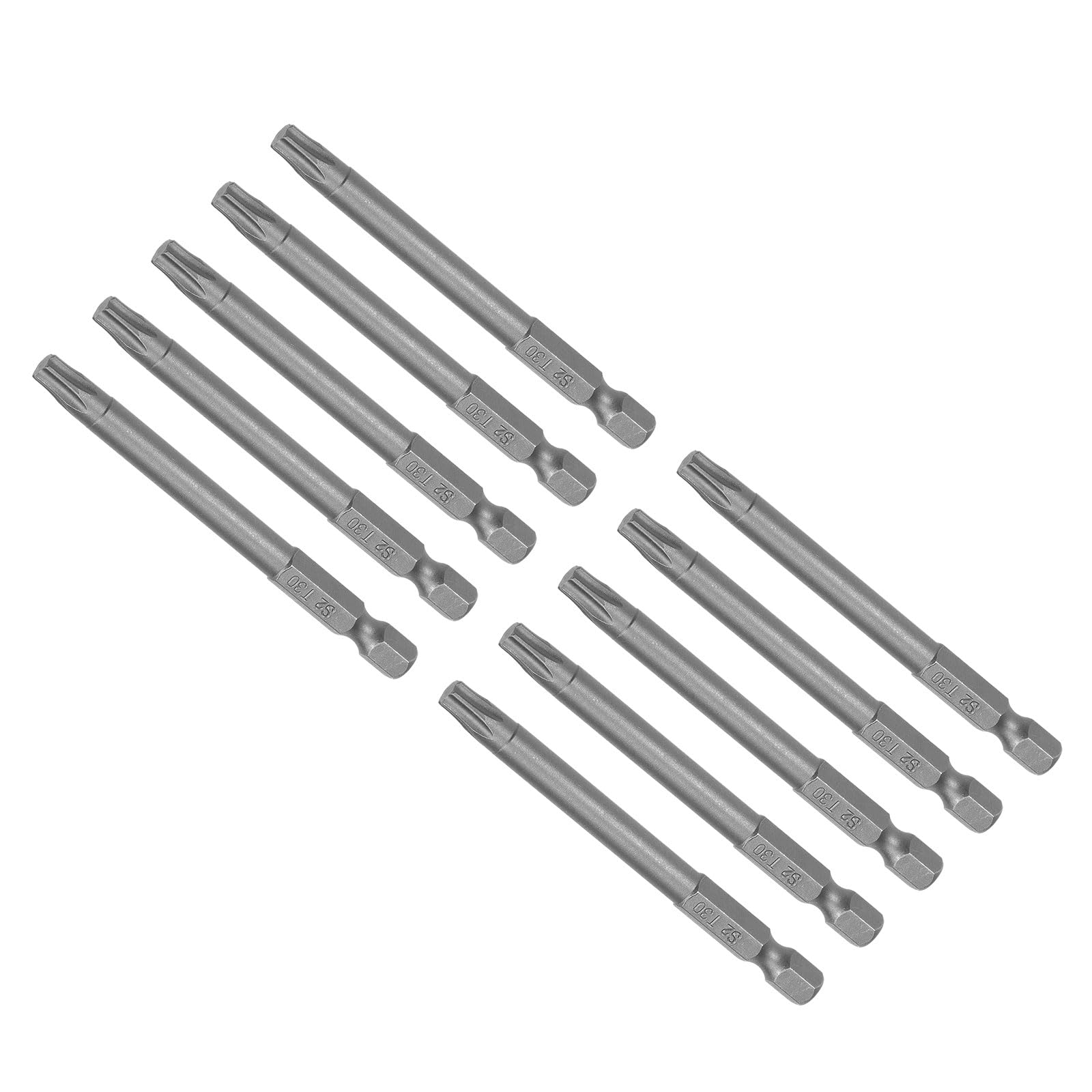 CoCud T30 Torx Head Screwdriver Bit, 3" Long 1/4 Inch Hex Shank, S2 Steel Magnetic Drill Bit Screw Driver - (Applications: for Repair Work), 10-Pieces