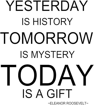 Hier Est L Histoire Demain Est Mystere Aujourd Hui Est Un Cadeau Citation De Chambre A Coucher Decors Murale Dicton Stickers Citation Stickers Muraux Pour Home Chambre D Enfant Decoration De Chambre 1 Amazon Fr Cuisine