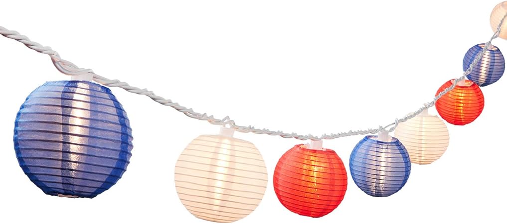 Amazon Com Niosta 9ft Hanging Paper Lantern String Lights 10