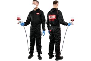 KEHE REFINISH Reusable Paint Suit with Breathable Mesh,Anti-Static,Full Protective Coverall for Auto,Home,Industrial