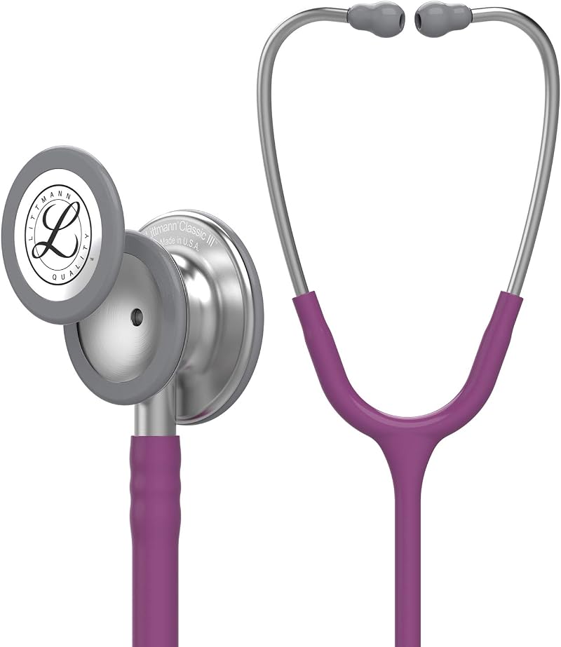 3M Littmann Classic III Monitoring Stethoscope Plum Tube 27 inch 5831