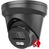 Anpviz 5MP PoE IP Camera, Black Turret Wired Security Camera Outdoor | Human Vehicle Detection, Smart Color Night Vision, with Audio, 5MP@20fps, 114&deg; FOV, WDR, IP67, Metal Housing, IPC-D3053BD-S-N