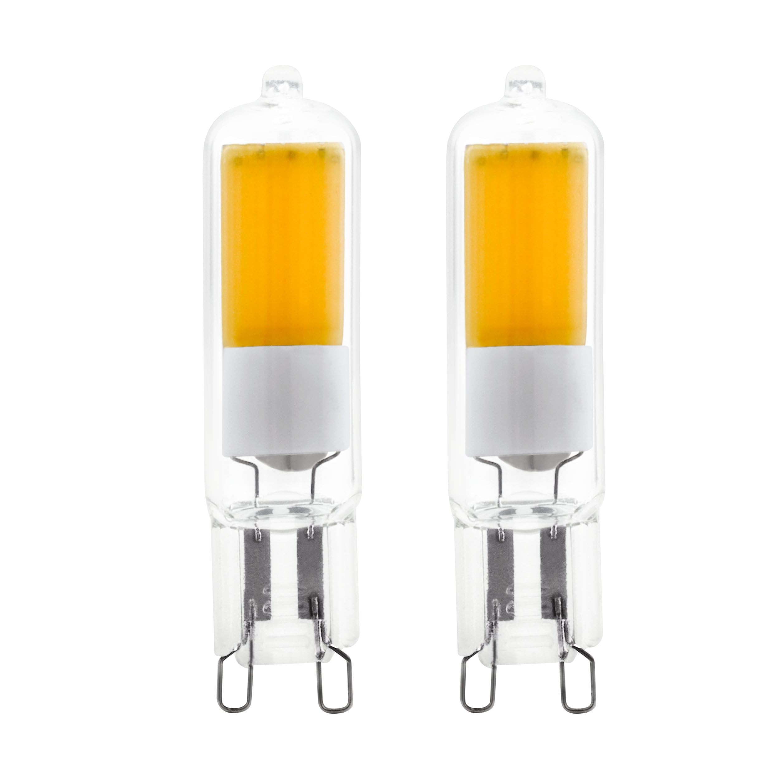EGLO Set of 2 G9 LED lamps, 2-pin push-fit capsule light bulbs, 2 watts each (equivalent to 20 watt), 200 lumen, warm white glow, 3000 Kelvin, Ø 0.6" — image 1