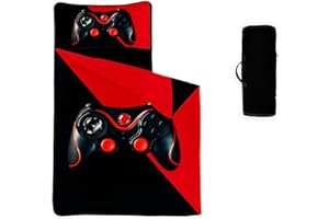 Datura home Space Nap Mat - Space Ship Galaxy Sleeping Bag with Removable Pillow - Daycare and Sleepovers Preschool Kindergarten Bedding Set for Kids Toddler Boys Girls