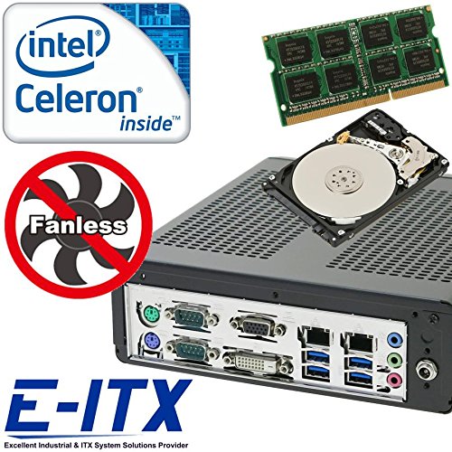 E-ITX GA-J1900N-D3V based M350 Quad Cord Celeron Fanless System, 4GB DDR3 Memory, 500GB HDD, Dual Gigabit LAN