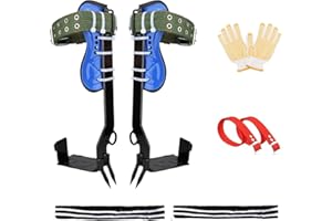SEPROCHOO Tree Climbing Spike Set Safety Adjustable Belt Lanyard Rope Rescue Belt 2 Gears