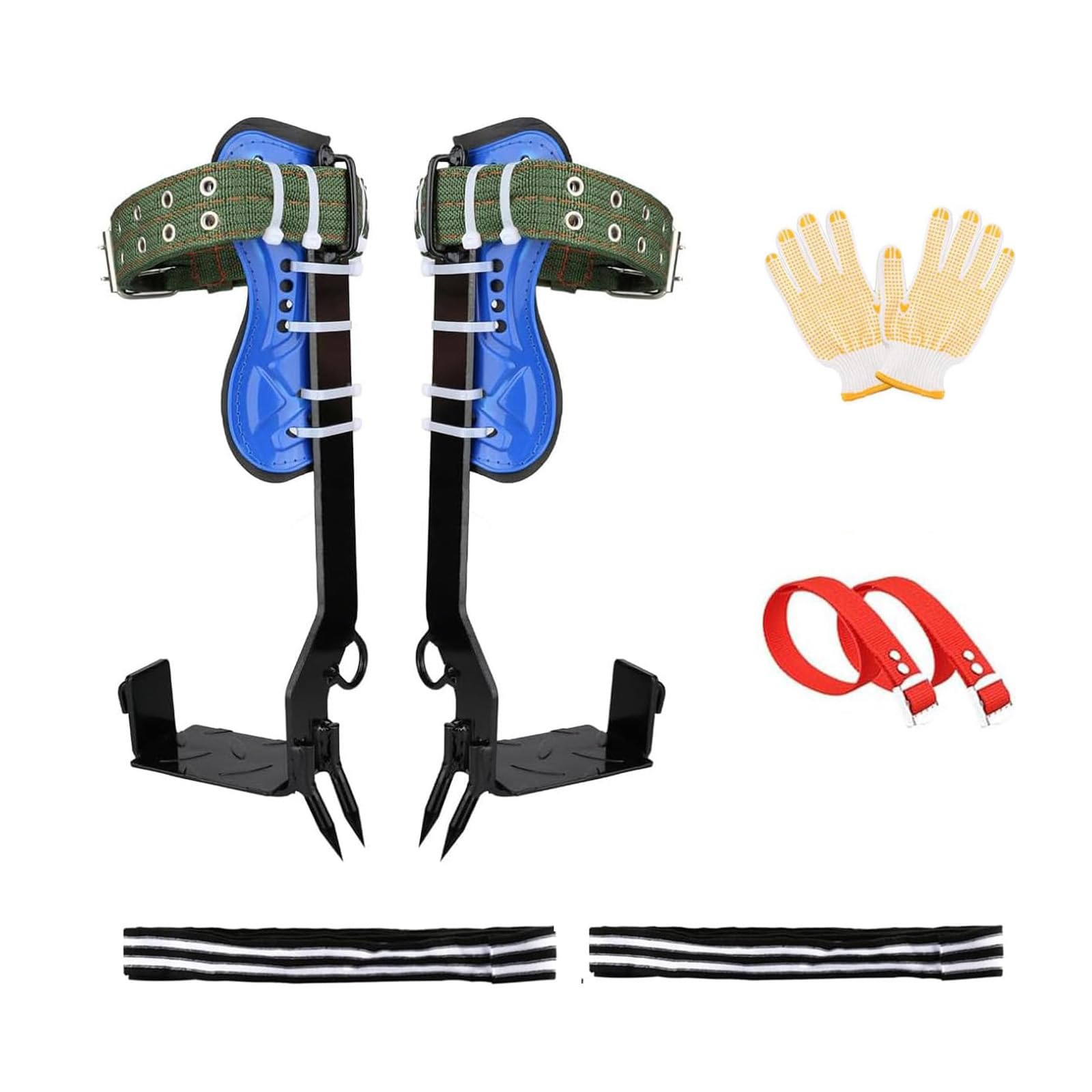 Photo 1 of Seprochoo Tree Climbing Gear Climbing Spikes Climbing Gear and Equipment Palm Tree Climbing Harnesses for Logging Hunting Observation Fruit Picking Espuelas Para Subir Arboles (Regular Foot Set)