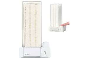 Cosmetic Organisers, Cotton Pad Holder Sealed Automatic Cotton Pad Dispenser Dustproof Press Out Cotton Pads Holder with Non-