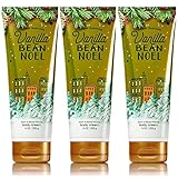 Lot of 3 Bath & Body Works Vanilla Bean Noel Holiday Traditions Body Cream 8 oz 226 g