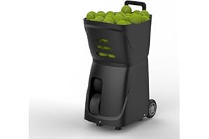 PT-Smart Tennis Training Equipment,High-Capacity, Remote-Controlled Tennis Pitching Machine with Advanced Settings, Portable 