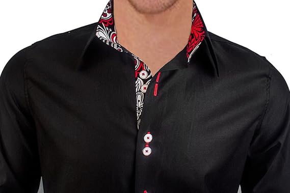 black white and red designer shirt