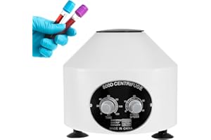 POWLAB Electric Centrifuge Machine Desktop Laboratory Benchtop Centrifuges Lab Medical Practice with Timer and Speed Control - Low Speed,4000 RPM, Capacity 20 ML x 6-110v