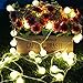 Vmanoo String Lights Battery Powered, 40 LED Globe Fairy String Lights, Outdoor Indoor Decor Lighting for Christmas Garden Path Patio Lawn Holiday Wedding Party, 2-Pack (Warm White)