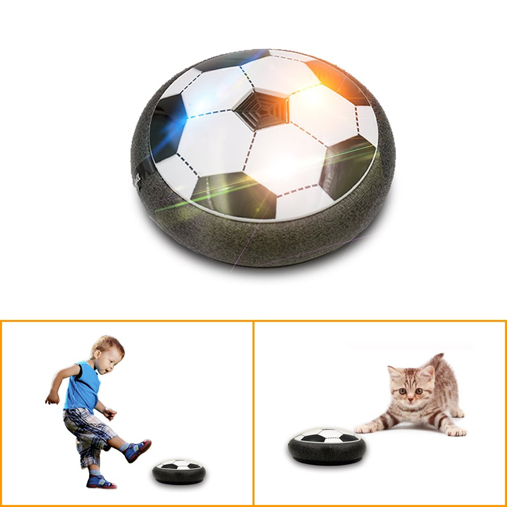 HoverBall Indoor Fußball Spielzeug für Kinder, Svance Air football Power Soccer Disk mit LED Buntes Licht für Jungen und Mädchen spielen Sport Spiele mit 3-5 Jahren Alt
