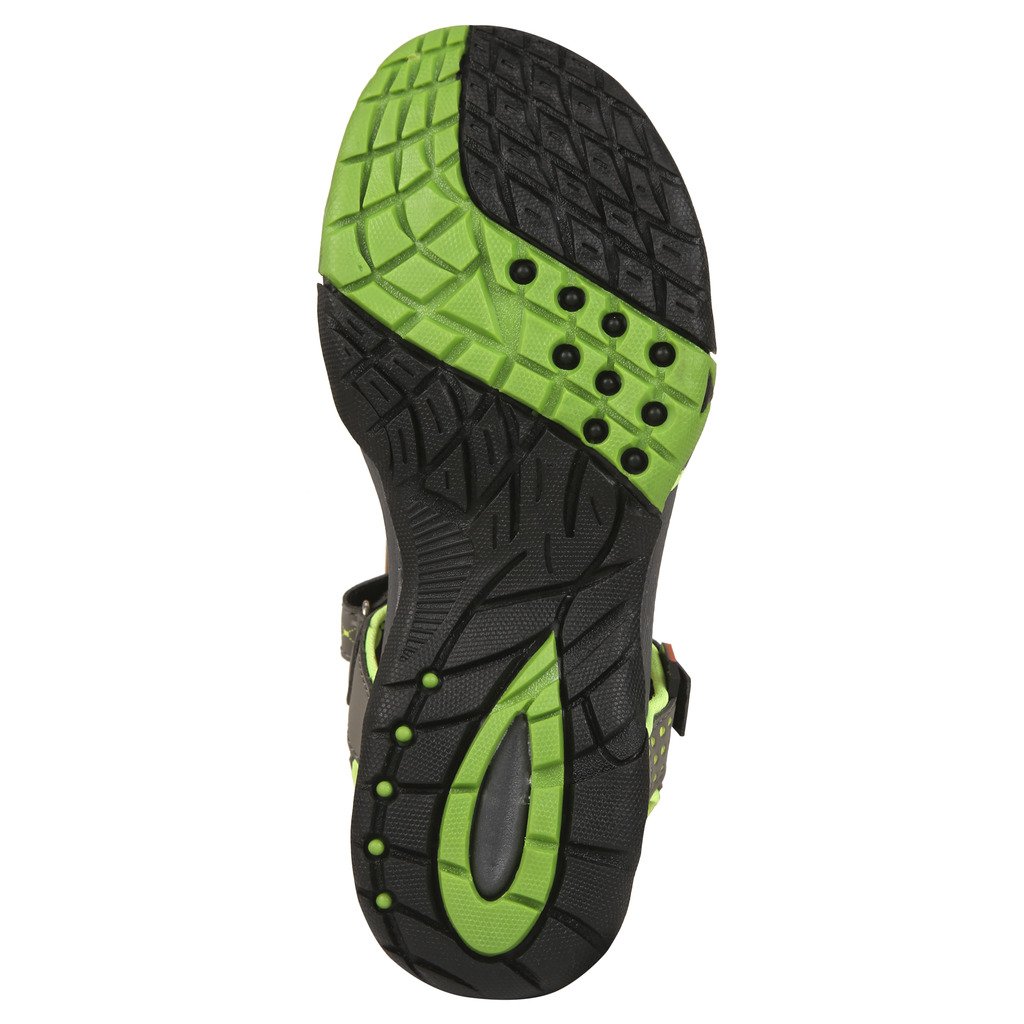 sparx women's ss0803l series drak grey fluorescent green synthetic casual sandal