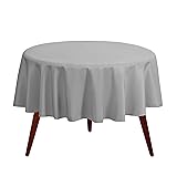 Gee Di Moda Round Tablecloth - 90 Inch Charcoal