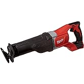 Milwaukee 2621-20 M18 18V Lithium Ion Cordless Sawzall 3,000RPM Reciprocating Saw with Quik Lok Blade Clamp and All Metal Gea