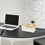 CRROEL Cable Tidy Box Set 2 Bamboo Lid Cord Management Power Strip Organizer view 9