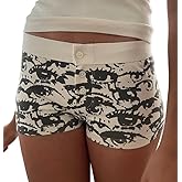 Adoeren Women Boyshorts Underwear Panties Boxer Briefs Elastic Waist Striped Floral Print Shorts Plaid Sexy Booty Shorts