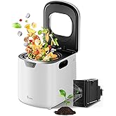 Soliddis 4.2L Electric Composter for Indoor Kitchen, Smart Food Waste Recycler, Turns Garbage to Compost in 4-6 Hours, Odorless Countertop Disposal with 900ML Carbon Filter &amp; Self-Cleaning, White