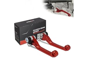 JFG RACING Brake Levers for Surron Light Bee,CNC Adjustable Foldable Handle Brake Levers Replacement for Dirt Bike Surron Light Bee X and S/X160/X260-Red