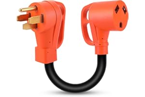 Gociean 50 Amp to 30 Amp RV Adapter Cord, NEMA 14-50P to NEMA TT-30R RV Electrical Power Adapter with Grip Handle, ETL Listed, 3-Year Warranty