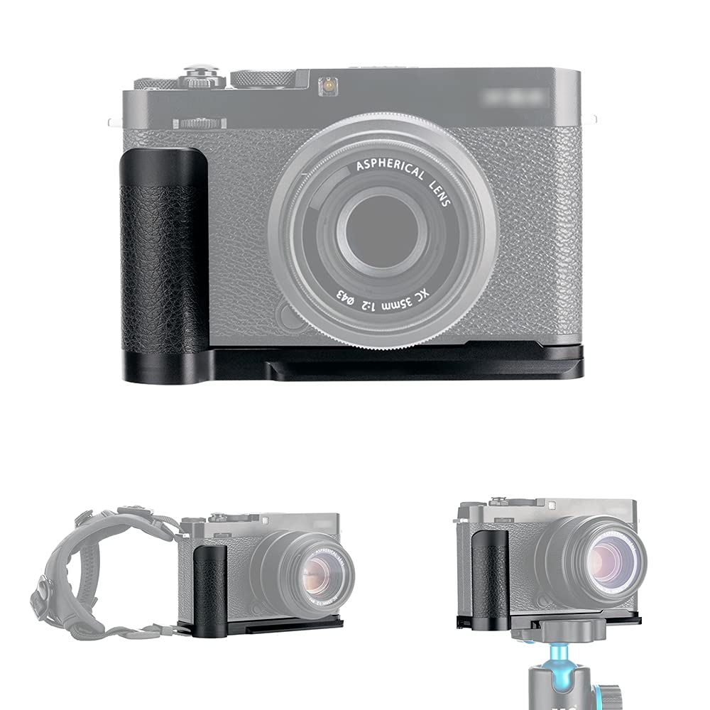 JJC Metal Hand Grip Quick Release Plate L Bracket Holder for Fujifilm X-E4 XE4 Replaces Fuji MHG-XE4 Hand Grip