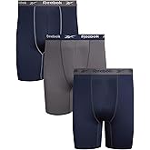 Reebok Mens Boxer Briefs - 3 Pack Big & Tall 7" Inseam Moisture Wicking Performance Mens Underwear Boxers with Contour Pouch